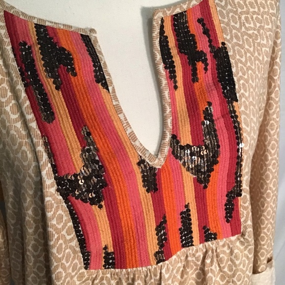 Anthropologie VanessaVirginia Boho Long Sleeve Top - Picture 3 of 8